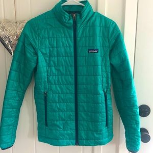 Patagonia Nano Puff Quilt Green Jacket Full Zip